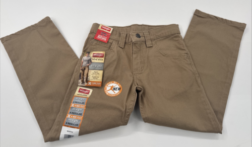 Wrangler Khaki Pants Boys 8 Straight 4-Way Stretch Adjustable Waist Casual NEW - Picture 4 of 10