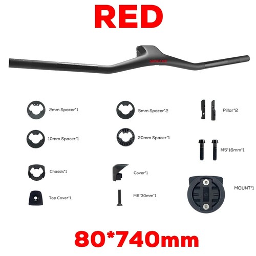 -40° Degree for Frame 740mm Full Carbon Fibre Integrated Cockpit MTB Handlebars - Picture 30 of 44