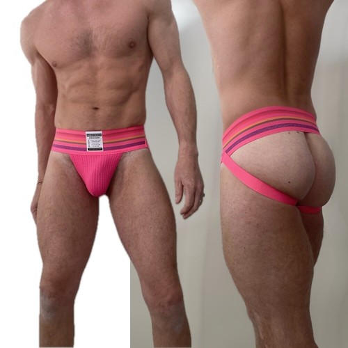 HardyJock Mens UV Reactive Jockstrap Quality Underwear Deep Waistband Jock Strap - Picture 8 of 17