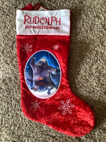 Rodolfo la renna dal naso rosso abominevole pupazzo di neve CALZA DI NATALE nuova - Foto 1 di 2