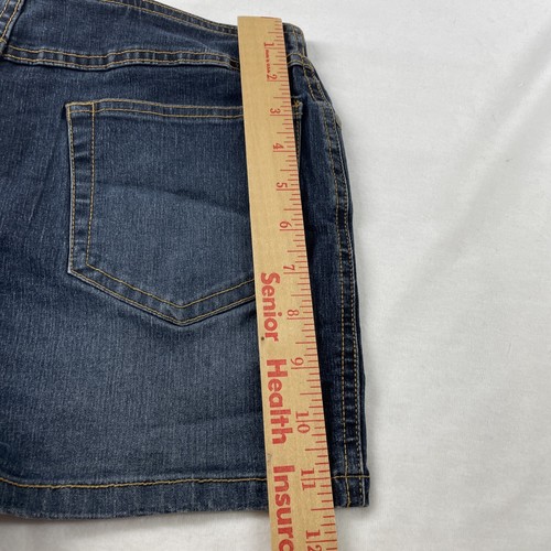 No Boundaries Shorts Damen Teens Junior Größe 7 niedriger Bund dunkle Waschung blau Spitze zum Binden - Bild 5 von 6