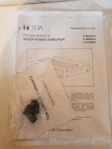 TOA 900 SERIES II 2 Power Amplifier A-906MK2 Modular Mixer Amplifier FOR REPAIR - Picture 8 of 8