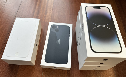 Lot of 6 Original Apple EMPTY Boxes for iPhone - (4) 14 Pro, 13, and 6 - 第 1/1 張圖片