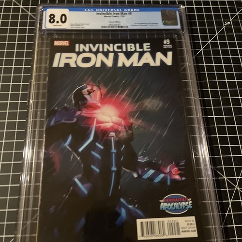 🔥🔑Invincible Iron Man 9 CGC 8.0 Turcotte Variante 1° App Riri🔥🔑 - Foto 6 di 12