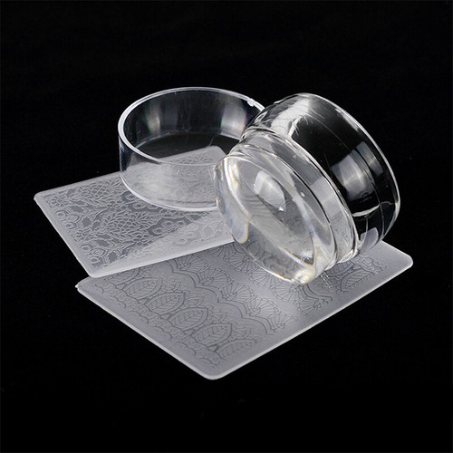 Clear Jelly Silicone Nail Art Stamping Decor Plate Stamper Scraper Manicure To - Bild 10 von 13
