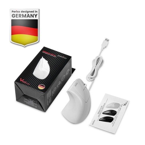 PERIMICE-513W Wired Ergonomic USB Mouse - 6 Buttons with 1000/1600 DPI - Vert... - Picture 7 of 8