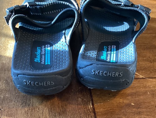 SKECHERS WOMEN'S REGGAE Outdoor Lifestyle SANDAL Size 9 Black Sn56196S - Picture 7 of 8