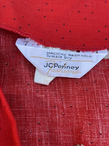 Vintage A Line Red JC Penny Dress Size Medium Read Measurements Fun Flirty Sexy - Picture 6 of 12