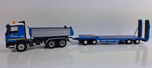Felbermayr Set - Mercedes Actros Tipper and Goldhofer Trailer with Liebherr R926 - Picture 4 of 9