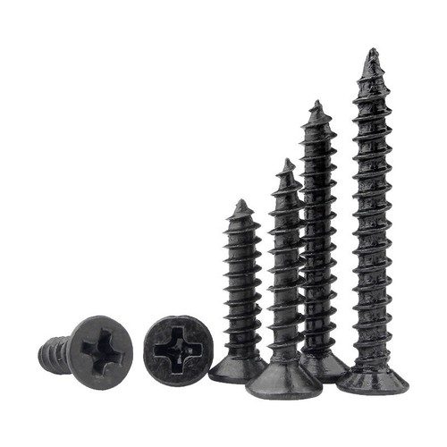 Black 304 Stainless Steel Phillips Countersunk Self Tapping Screws M2 M2.3 - M6 - Bild 4 von 12