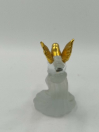 Beautiful Hand Blown Bird Sculpture - Two Birds On A Glass "Wave" Gold And Clear - 第 2/9 張圖片