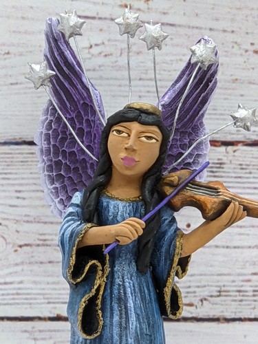 Christmas Decorations, Angel with Violin, Christmas Angel Home Decor - Picture 4 of 10