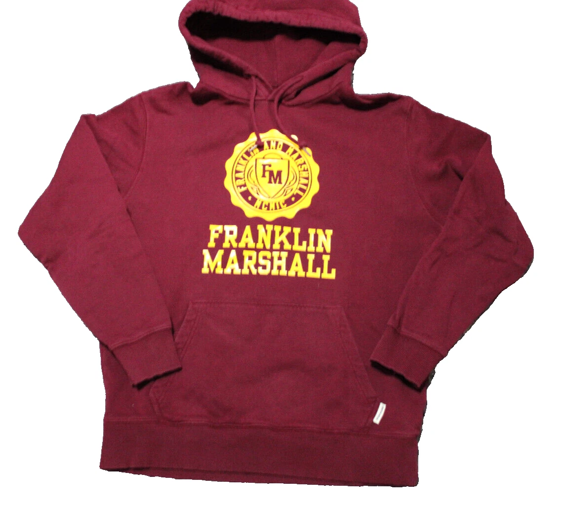 SACAI Felpa con cappuccio Franklin Marshall*uomo rosso vino cappucci pullover logo borsa per canguro taglia M