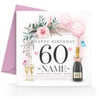 Personalised 60th Birthday Card Female Daughter Sister Friend Wife Mum Grandma