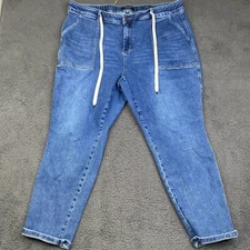 Judy Blue Jeans Women's 24W Blue Jogger Drawstring High Rise JB88779