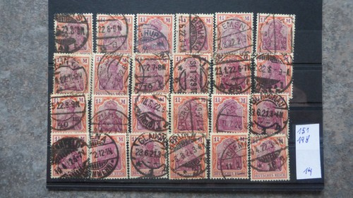 DR.# Mi. 151+198 Germania # Sammlung (14) # 24 Marken # gestempelt