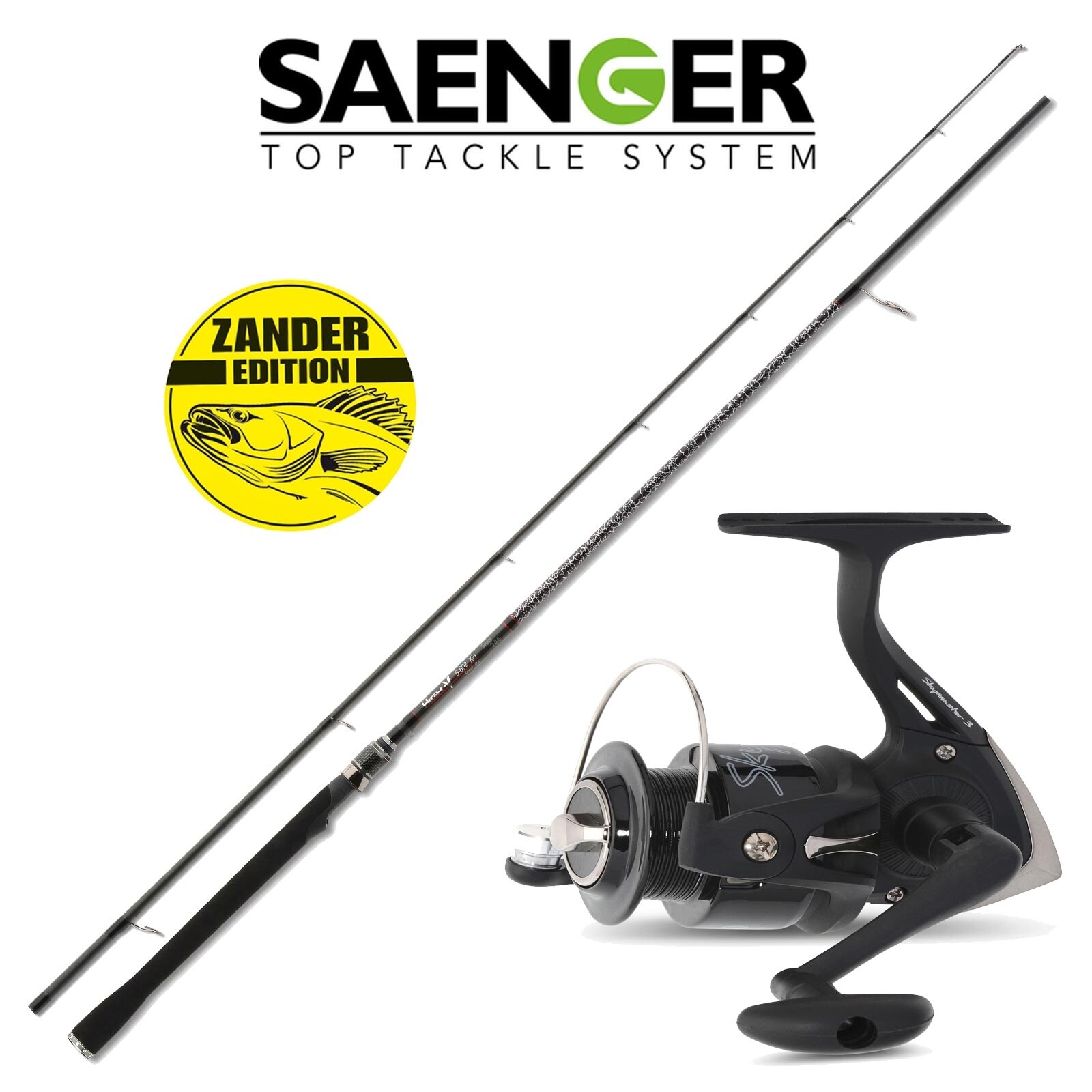 Cantante Zander completamente pesCoche combo-goma pescado vara 2,75m 25-75g & papel Cantante Zander completamente pesCoche combo-goma pescado vara 2,75m 25-75g & papel