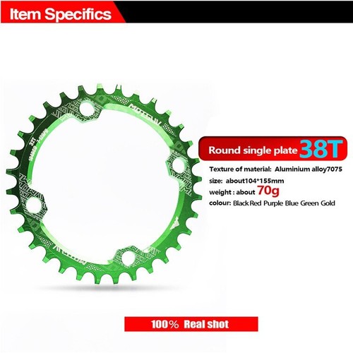 104BCD MTB Round Narrow Wide Chainring Bike Chainwheel 30/32/34/36/38/40/42T - Picture 19 of 28