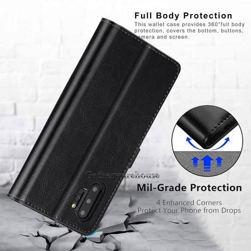 For Samsung Galaxy Note10 Plus Wallet Leather Stand Case Cover / Tempered Glass - Picture 14 of 36