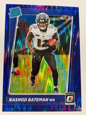 RASHOD BATEMAN 2021 Panini Donruss Optic PURPLE SHOCK PRIZM Rookie RC #210