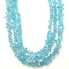 Natural Herkimer Diamond Beads 8 Inch Strand 6-8 MM Rough Beads Blue Sky Coated