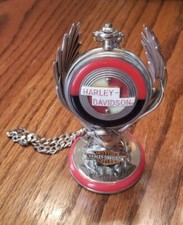 Harley Davidson "Sportster" Collector's Pocket Watch With Eagle Stand