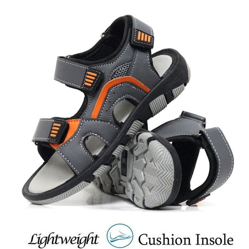 Boys Summer Sandals Kids Beach Walking Casual Strap Walking Trekking Sandal Shoe - Picture 24 of 31