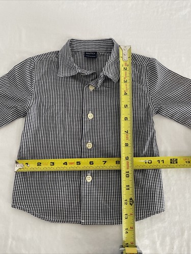 Camisa de vestir Nautica para niños pequeños azul a rayas con cuello abotonado talla 12 meses - Imagen 11 de 14