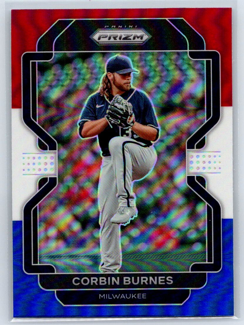 2022 Panini Prizm #208 Corbin Burnes Red/White/Blue Prizm