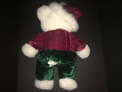 Peluche Dan Dee Copo de Nieve Peluche Oso Blanco Pareja Niña y Niño 2002 Rojo Verde Dorado - Imagen 7 de 8