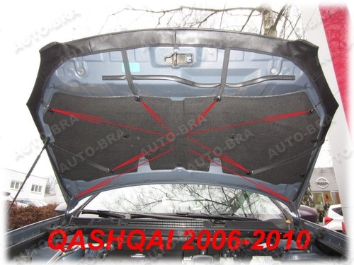Sujetador Bonnet para Nissan Qashqai año 2006 - 2010 protección contra impactos de piedras tuning capó - Imagen 2 de 2
