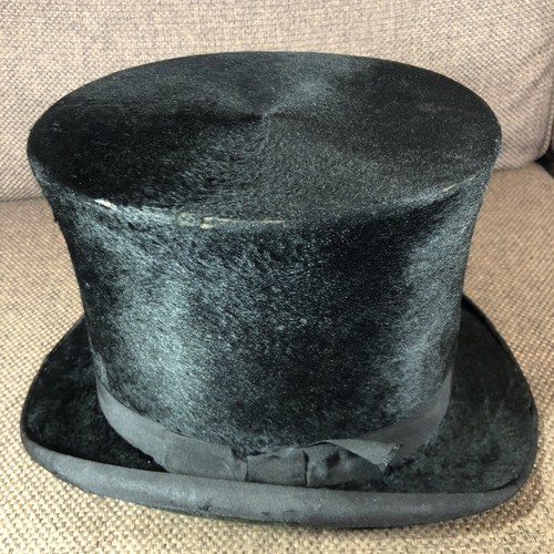 Antico cappello castoro politico mago di John Cory garrese di Bristol 54 cm - Foto 7 di 24