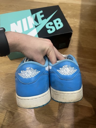 Eric Koston x Air Jordan 1 SB Low Powder Blue UNC Size 11.5 - Picture 7 of 9