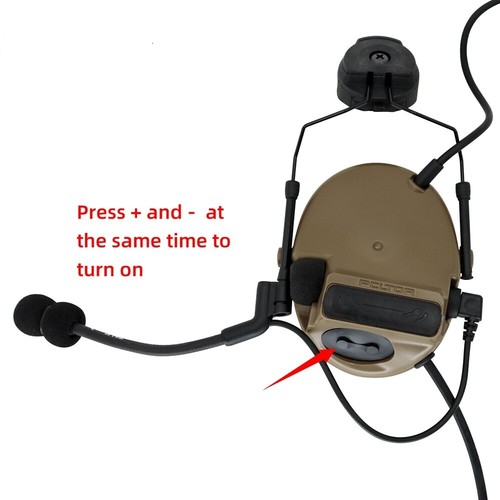 COMTAC III Tactical Headset ARC Track Bracket Ver FAST Helmet Silicone Earmuffs - Picture 7 of 18