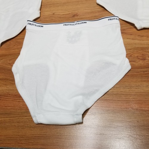 5 Fruit Of The Loom Men's White Briefs Blue Stripe Size Small 28-30" Cotton New - Picture 10 of 11