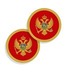 Montenegro Flag Stickers Flag Decals Vinyl Round Indoor Outdoor Circles 4 pack