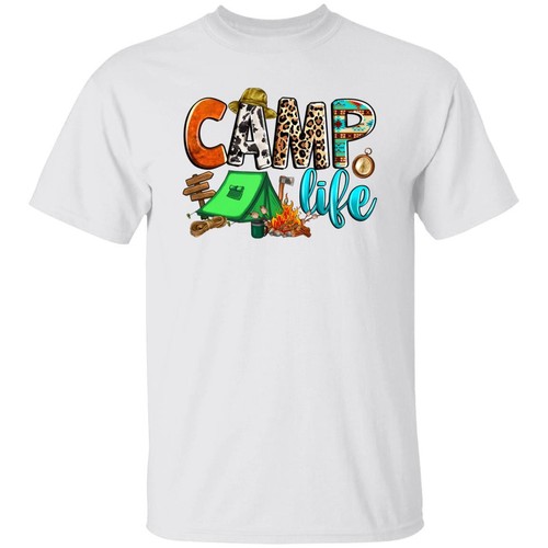 Camp life T-Shirt summer tent camper Unisex tee White Sand Sport Grey - Bild 6 von 10