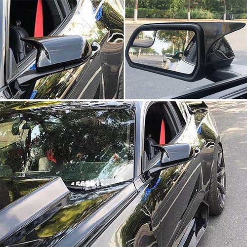 Tapas de cubierta de espejo retrovisor estilo bocina negra brillante para Ford Mustang 2015-21 - Imagen 2 de 10