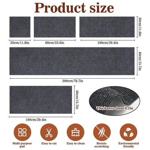 Cat Scratching Pad Sofa Protector Cat Scratcher Mat Self-adhesive Cat Carpet HB - Picture 29 of 35