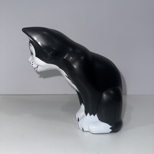Tuxedo Cat Kitten Figurine Bank Black White Plastic Statue Figure Shelf Sitter - Picture 2 of 9
