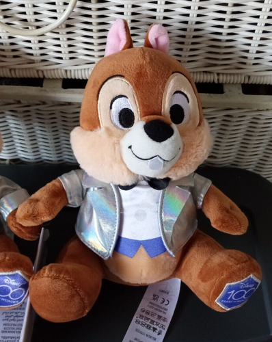 Chip n Dale Disney 100 Years of Wonder Plush Stuffed Animal Silver Tuxedos - Picture 3 of 6