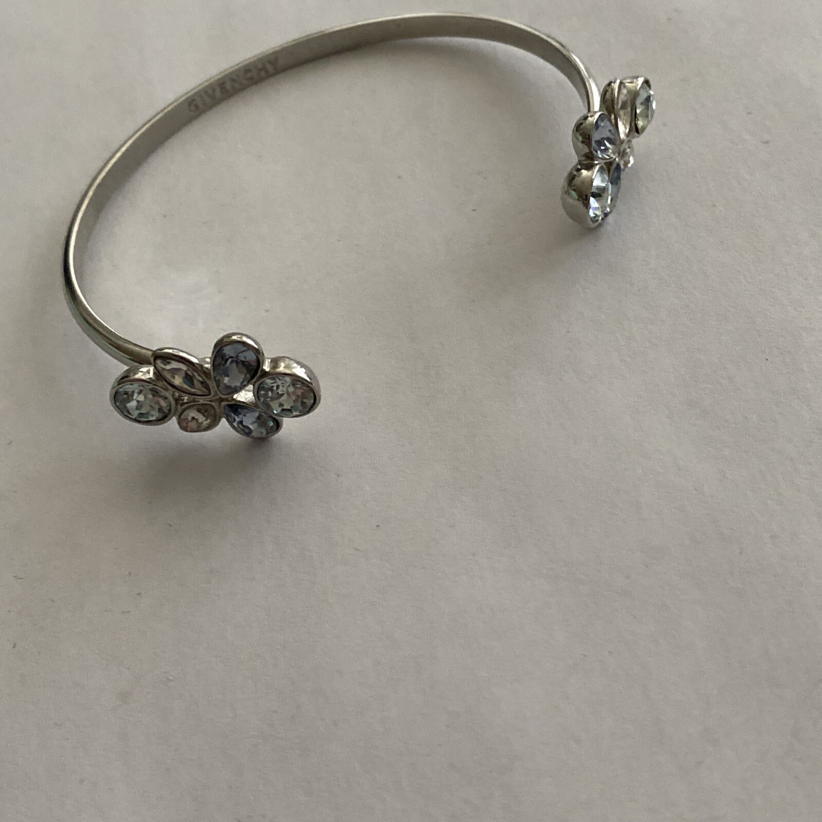 Givenchy Multi-Colored Floral Rhinestone Cuff Bra… - image 2