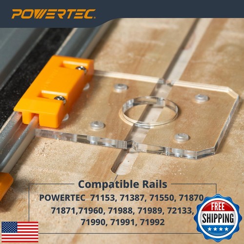 POWERTEC 72021 Router Guide Rail Adapter for Makita RT0701C, XTR01Z, DRT50, a - Picture 4 of 5