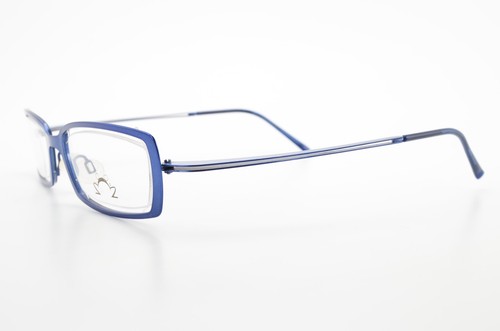 Eye'Dc Glasses Frame Mod V296 008 B 46-22 144 Blue Steel Rimless Art Vintage - Picture 4 of 13