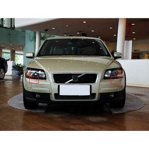 Pair Car Front Bumper Headlight Washer Jet Cover Cap Fit For Volvo C30 2008-2010 - Picture 4 of 4