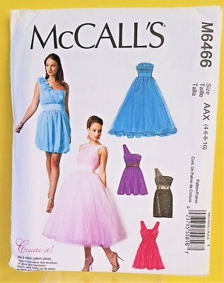 McCall Pattern Misses' Lined Dresses and Flower-AAX (4-6-8-10) McCall Pattern Misses' Lined Dresses and Flower-AAX (4-6-8-10)