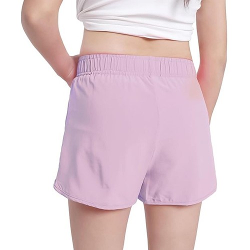 Girls Athletic Shorts w/ Zip Pockets Teen Kids Quick Dry Running Shorts Workout - Picture 2 of 9