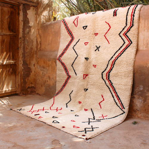 Alfombras Beni Ourain, alfombra marroquí peluda blanca beniourain, alfombra bereber, decoración del hogar - Imagen 2 de 9