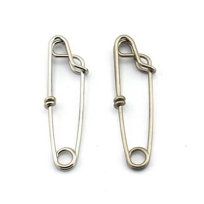 10pcs Fishing Rolling swivel with open eye snap Tuna Clip Longline Branch Hanger