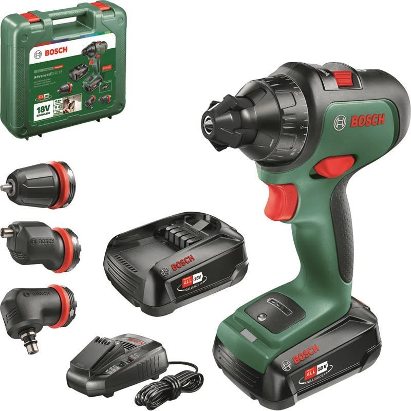 Bosch Akkuschrauber AdvancedDrill 18 Set (2 Akkus, 18 V, 3 Aufsätze, im Koffer)